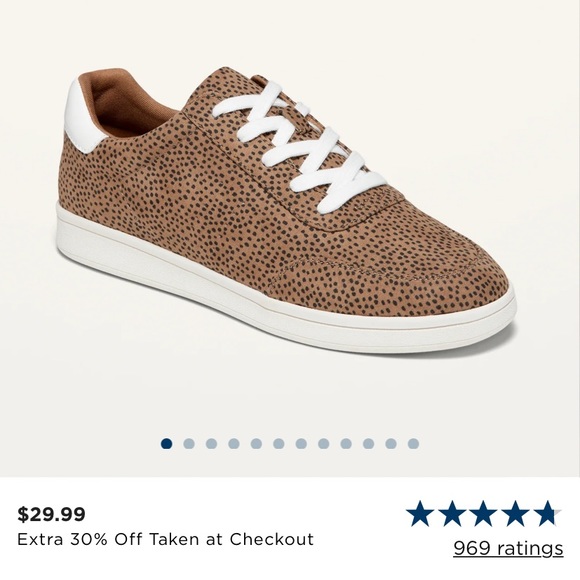 Old Navy Shoes - NEVER WORN Old Navy Leopard Print Classic Sneaker
